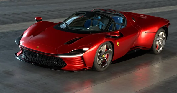 Ferrari Daytona Sp3 Basa Una Las Hazañas Más Espectaculares Historia —  Fotos de Stock