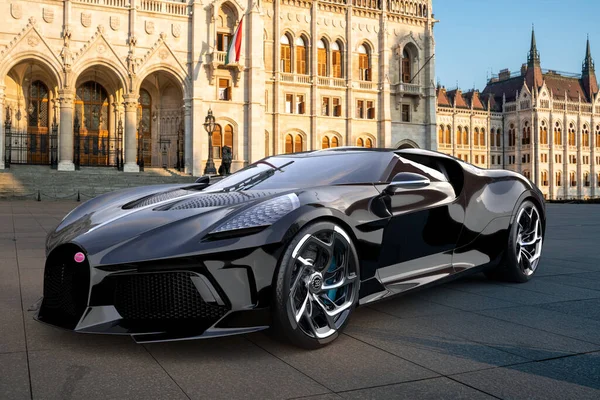 Bugatti Voiture Noire Werelds Duurste Auto — Stockfoto