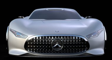 Siyah arka planda Mercedes-Benz AMG Vision Gran Turismo