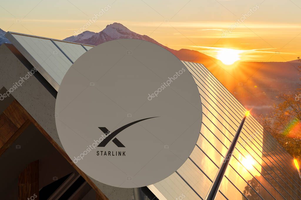 Satellite dish internet Starlink