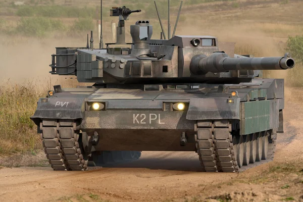 Black Panther South Korean Basic Tank Hyundai Rotem Concern Has — Stock Photo, Image