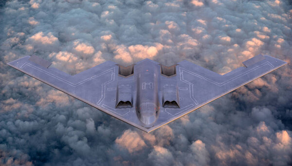 Northrop B-2 Spirit - американский стратегический бомбардировщик с пониженной детектируемостью, встроенный в летающее крыло