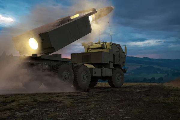 Lockheed Martin M142 High Mobility Artillery Rocket System Himars — Stockfoto