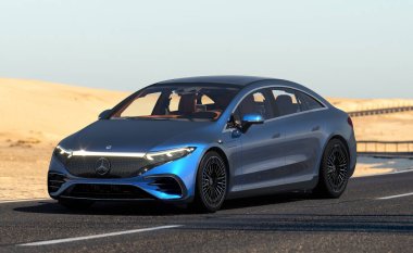 Electric, luxurious Mercedes EQS