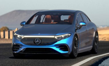 Electric, luxurious Mercedes EQS