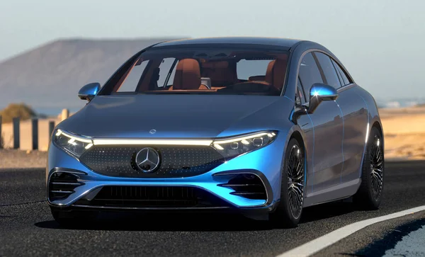 Electric, luxurious Mercedes EQS