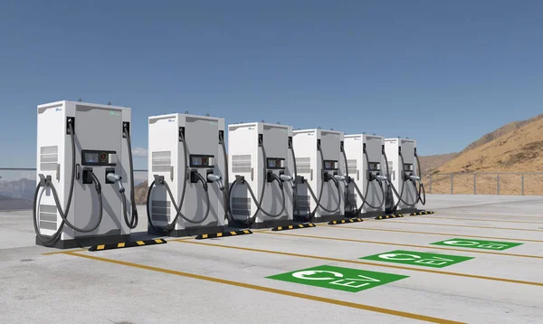 Borne Recharge Rapide Pour Voitures Électriques — Photo