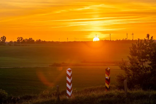Польські Німецькі Прикордонні Пункти — стокове фото