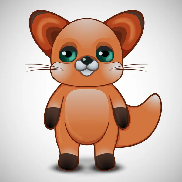 Weinig schattig fox — Stockvector