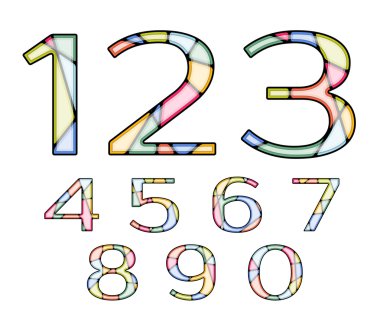 Mozaik renkli numaralar