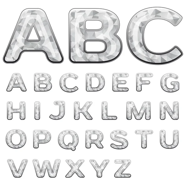 Alphabet diamant — Image vectorielle