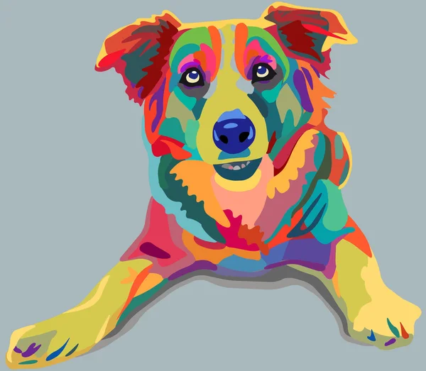 Köpek pop-art — Stok Vektör