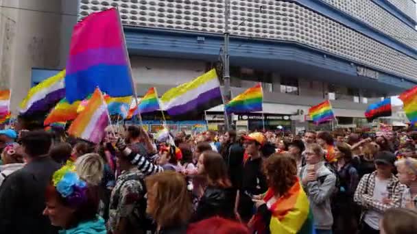 Katowice Poland September 2022 Lgbt Equality March Pride Parade Young — Stock Video