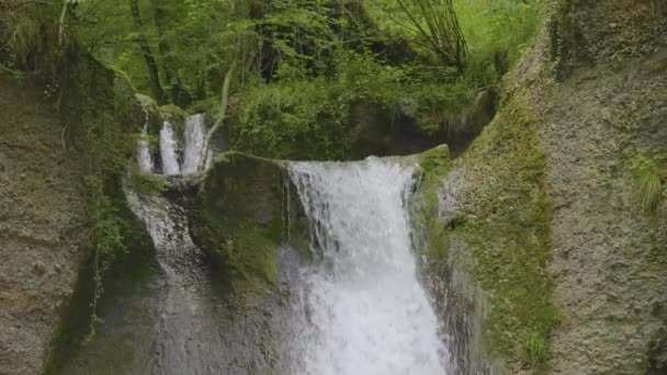 Vodopád Horách Kemptnertobel Vodopád Kempten Wetzikon Kanton Curych Švýcarsku — Stock video