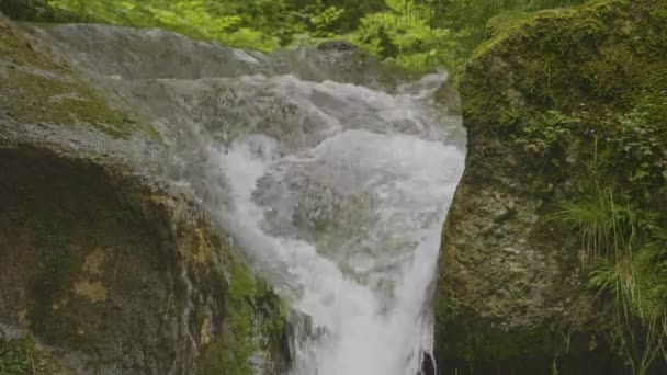 Cachoeira Nas Montanhas Cachoeira Chmptner Perto Kempten Wetzikon Cantão Zurique — Vídeo de Stock