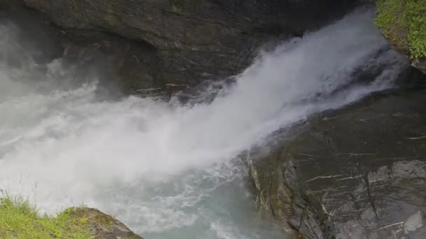 Вода Заповнює Водосховище Сила Води Zwirgi Staudamm Berner Oberland Canton — стокове відео