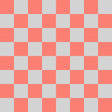 Dama tahtası 8 'e 8. Dama tahtasının açık gri ve somon renkleri. Satranç tahtası, dama tahtası dokusu. Kare deseni. Geçmişi. Tekrarlanabilir doku.