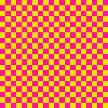 İki renkli dama tahtası. Dama tahtasının koyu pembe ve sarı renkleri. Satranç tahtası, dama tahtası dokusu. Kare deseni. Geçmişi. Tekrarlanabilir doku.