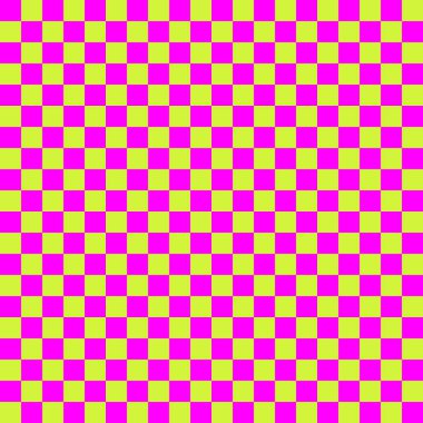 İki renkli dama tahtası. Dama tahtasının kireç ve Magenta renkleri. Satranç tahtası, dama tahtası dokusu. Kare deseni. Geçmişi. Tekrarlanabilir doku.