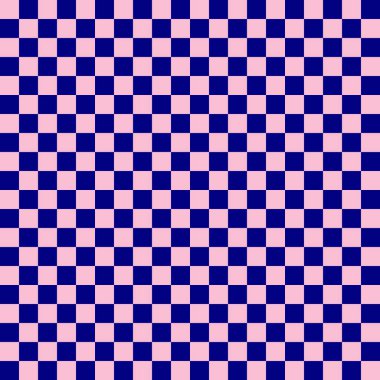 İki renkli dama tahtası. Donanma ve pembe satranç tahtası renkleri. Satranç tahtası, dama tahtası dokusu. Kare deseni. Geçmişi. Tekrarlanabilir doku.