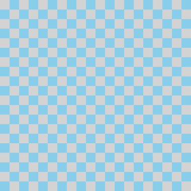 İki renkli dama tahtası. Dama tahtasının açık mavi ve açık gri renkleri. Satranç tahtası, dama tahtası dokusu. Kare deseni. Geçmişi. Tekrarlanabilir doku.