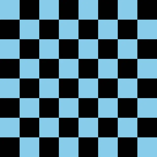 Checkerboard Par Couleurs Noir Bleu Ciel Damier Chessboard Texture Damier — Photo