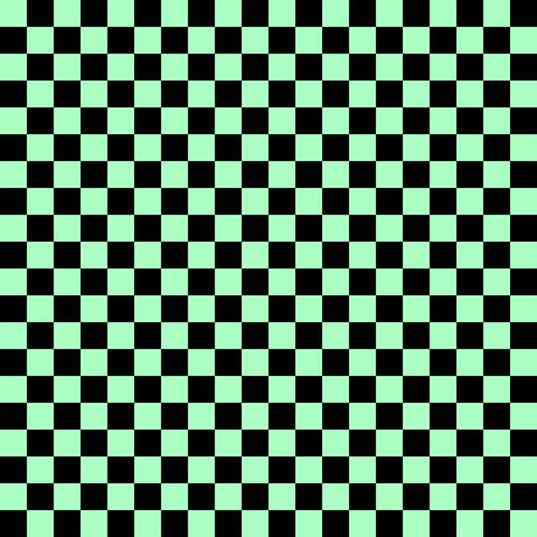 Two color checkerboard. Black and Mint colors of checkerboard. Chessboard, checkerboard texture. Squares pattern. Background. Repeatable texture.