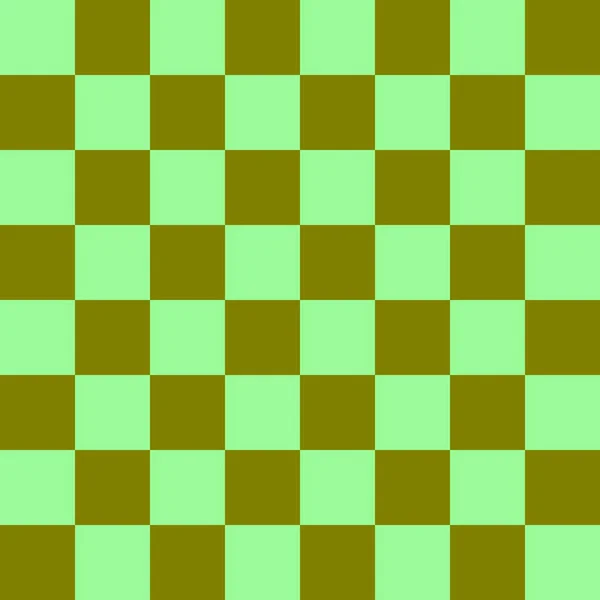 跳板8乘8 橄榄绿和淡绿色的棋盘颜色 棋盘棋盘质感正方形图案 可重复纹理 — 图库照片