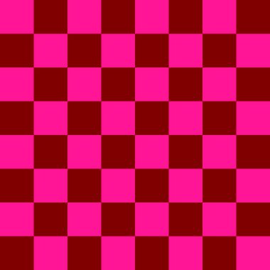 Dama tahtası 8 'e 8. Dama tahtasının kestane ve koyu pembe renkleri. Satranç tahtası, dama tahtası dokusu. Kare deseni. Geçmişi. Tekrarlanabilir doku.