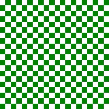 İki renkli dama tahtası. Dama tahtasının yeşil ve beyaz renkleri. Satranç tahtası, dama tahtası dokusu. Kare deseni. Geçmişi. Tekrarlanabilir doku.