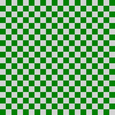 İki renkli dama tahtası. Dama tahtasının yeşil ve açık gri renkleri. Satranç tahtası, dama tahtası dokusu. Kare deseni. Geçmişi. Tekrarlanabilir doku.
