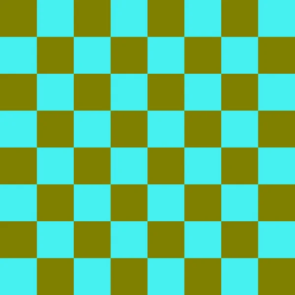 Checkerboard Por Cores Ciano Azeitona Tabuleiro Xadrez Xadrez Textura Tabuleiro — Fotografia de Stock