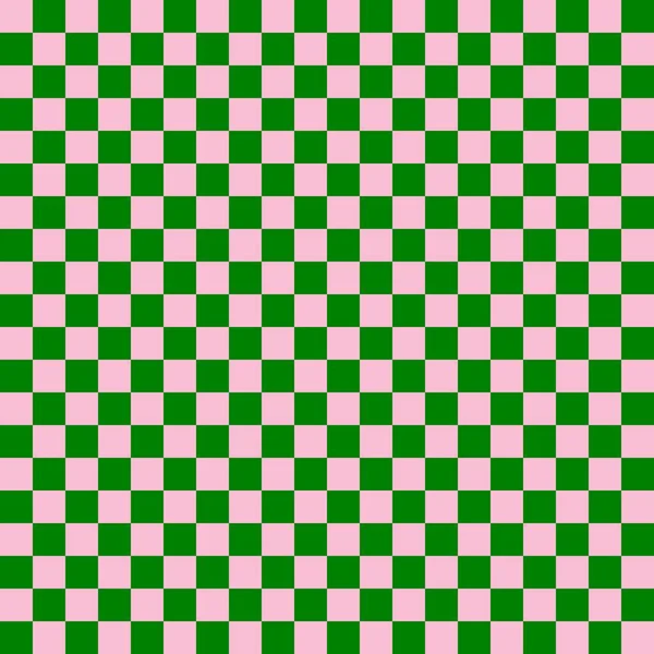 Two Color Checkerboard Green Pink Colors Checkerboard Chessboard Checkerboard Texture — Stock Photo, Image