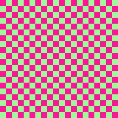 İki renkli dama tahtası. Dama tahtasının açık yeşil ve koyu pembe renkleri. Satranç tahtası, dama tahtası dokusu. Kare deseni. Geçmişi. Tekrarlanabilir doku.