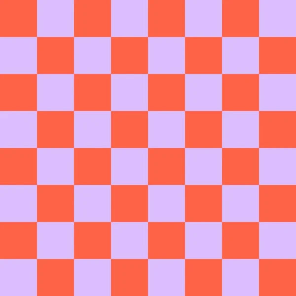 Checkerboard Por Lavanda Tomate Cores Xadrez Xadrez Textura Tabuleiro Xadrez — Fotografia de Stock