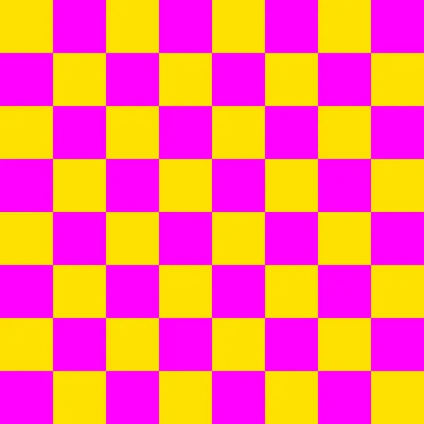 Checkerboard Magenta Yellow Colors Checkerboard Chessboard Checkerboard Texture Squares Pattern — Stock Photo, Image