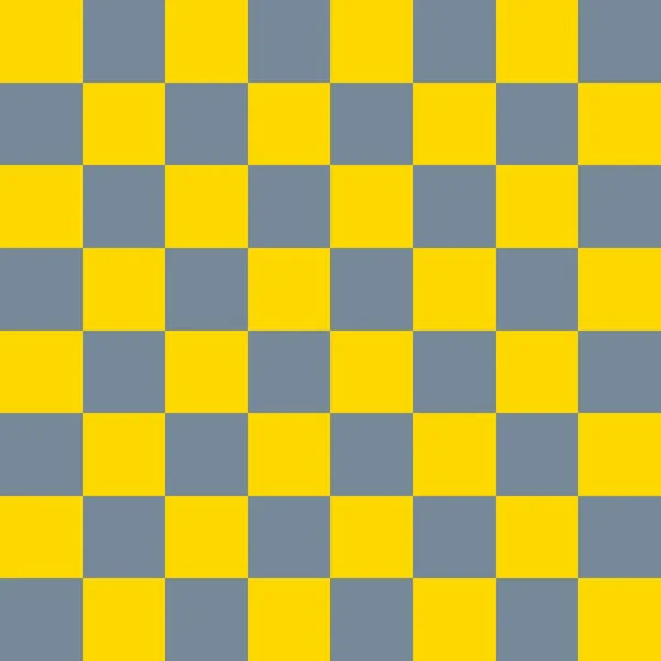 跳板8乘8 浅滩灰和金黄色的棋盘 棋盘棋盘质感正方形图案 可重复纹理 — 图库照片