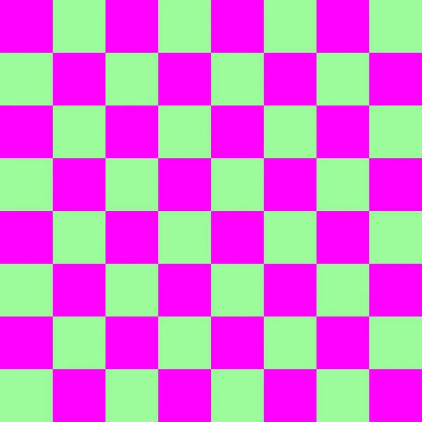 Checkerboard Pale Green Magenta Colors Checkerboard Chessboard Checkerboard Texture Squares — Stock Photo, Image