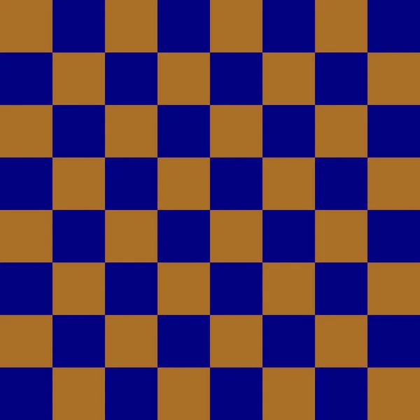 Checkerboard Och Marinen Och Brown Färger Checkerboard Schackbräda Konsistens Kvadratmönster — Stockfoto