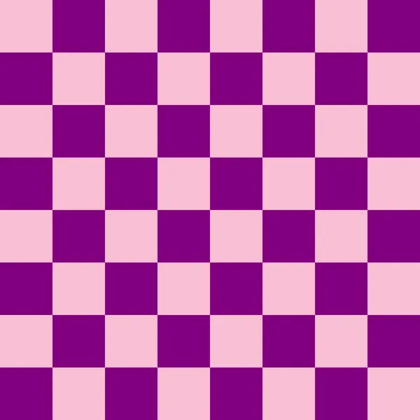 Checkerboard Och Lila Och Rosa Färger Checkerboard Schackbräda Konsistens Kvadratmönster — Stockfoto