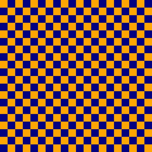 Två Färgpennor Marinen Och Orange Färger Checkerboard Schackbräda Konsistens Kvadratmönster — Stockfoto