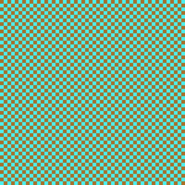 Checkerboard Com Quadrados Muito Pequenos Cyan Brown Cores Tabuleiro Xadrez — Fotografia de Stock