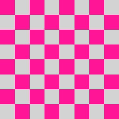 Dama tahtası 8 'e 8. Dama tahtasının açık gri ve koyu pembe renkleri. Satranç tahtası, dama tahtası dokusu. Kare deseni. Geçmişi. Tekrarlanabilir doku.