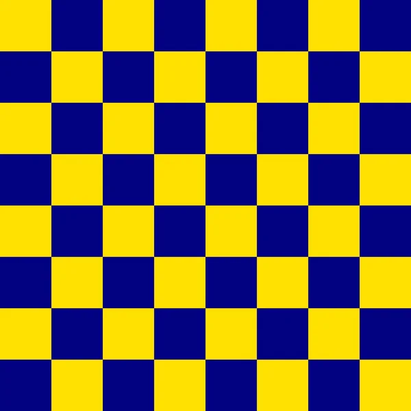 Checkerboard Navy Yellow Colors Checkerboard Chessboard Checkerboard Texture Squares Pattern — Stock Photo, Image