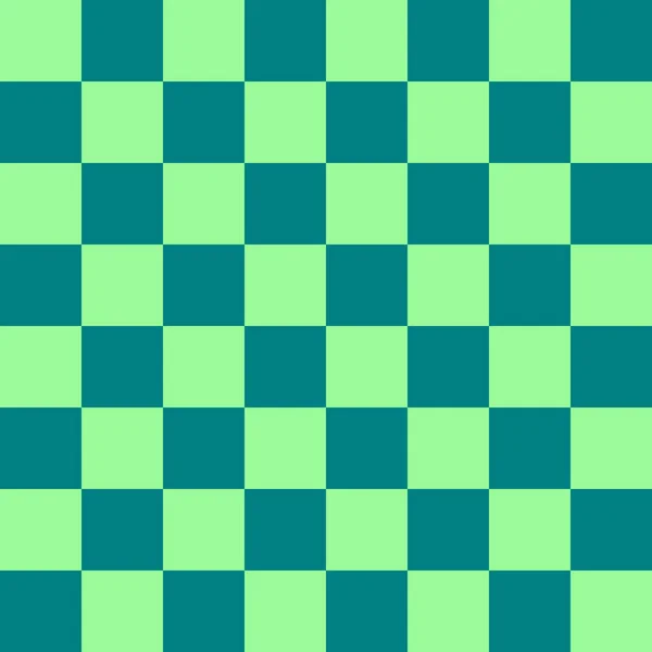 8のチェッカーボード チェッカーボードのティールとペールグリーンの色 チェスボード チェッカーボードのテクスチャ 正方形のパターン 繰り返される質感 — ストック写真