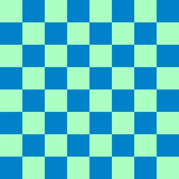 8のチェッカーボード チェックボードの青とミントの色 チェスボード チェッカーボードのテクスチャ 正方形のパターン 繰り返される質感 — ストック写真