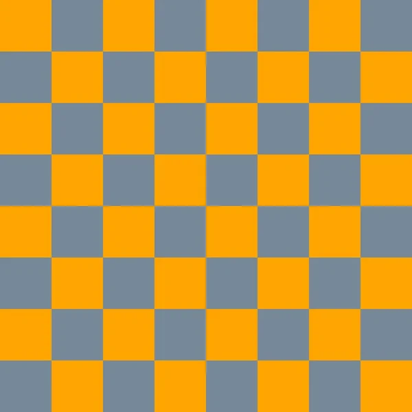 Checkerboard Bij Licht Slate Grey Orange Kleuren Van Checkerboard Schaakbord — Stockfoto