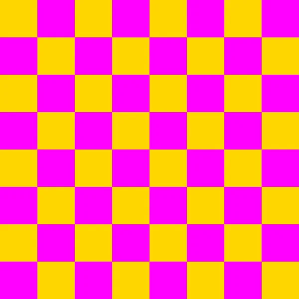 Checkerboard Magenta Gold Colors Checkerboard Chessboard Checkerboard Texture Squares Pattern — Stock Photo, Image