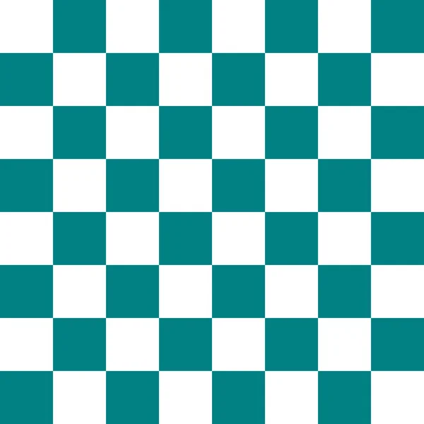Checkerboard Por Teal Branco Cores Xadrez Xadrez Textura Tabuleiro Xadrez — Fotografia de Stock