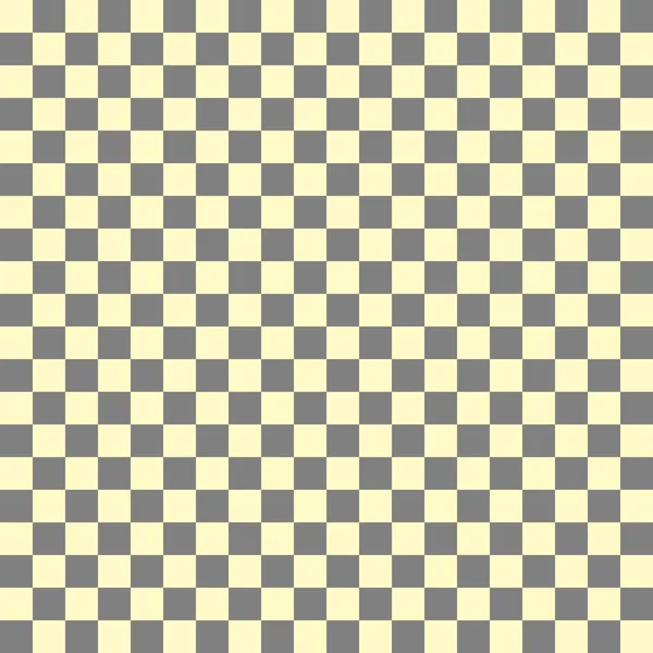 2色のチェックボード チェッカーボードのグレーとベージュの色 チェスボード チェッカーボードのテクスチャ 正方形のパターン 繰り返される質感 — ストック写真